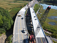 Aerial view of full temporary roadway.